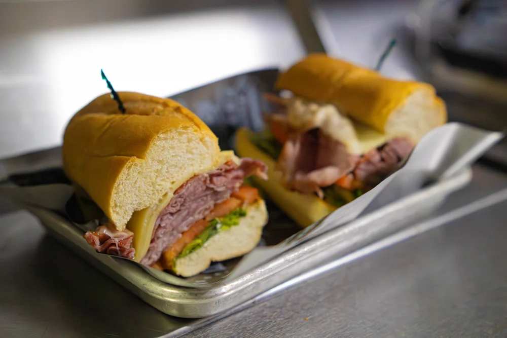 CJ’s Italian sub with sliced meats, cheese, lettuce and peppers